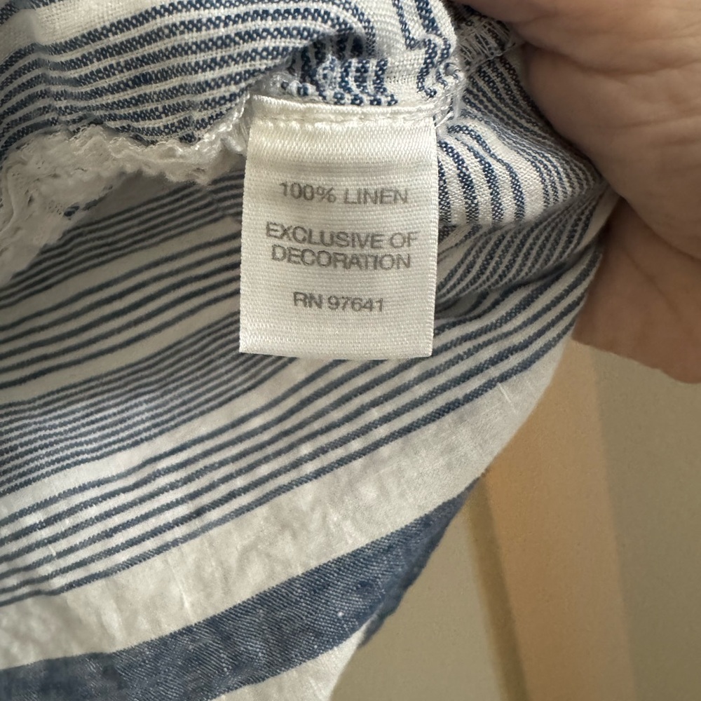 J Jill linen Striped Sleeveless Top in Blue and White - Picture 3 of 7